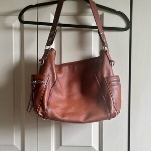 Brown Leather Purse - Wears Two Ways! Shoulder Bag/Crossbody and Top handle